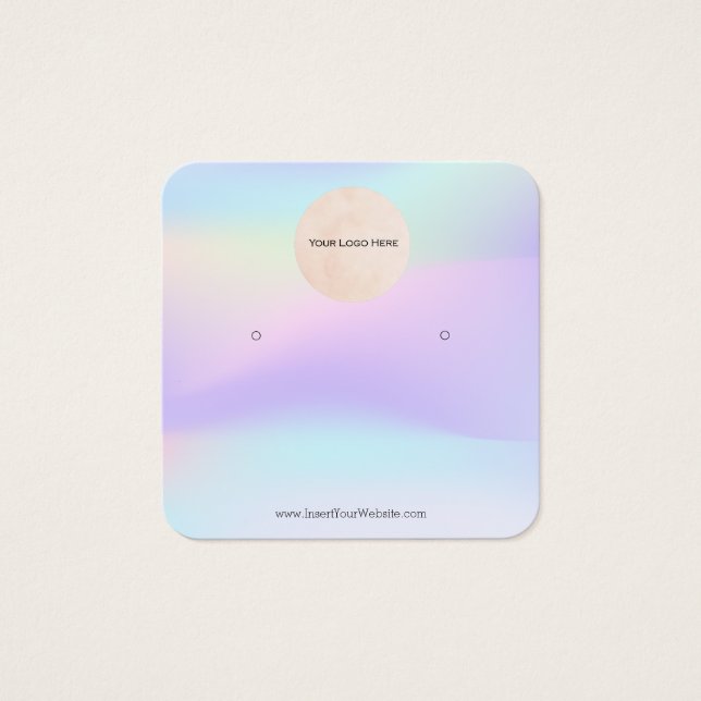 Ihr Logo-Rainbow-HolographicLight-Earring-Display (Vorderseite)