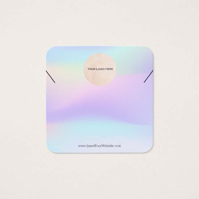 Ihr Logo Rainbow HolographicLight Necklac Display (Vorderseite)