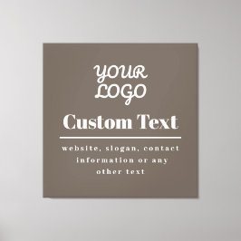 Ihr Logo Retro-Modern Moderne, Beige & Hellgrau Leinwanddruck