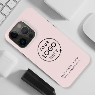 Ihr Logo   Rosa Hauch Business Corporate Modern iPhone 15 Pro Hülle