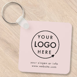Ihr Logo | Rosa rosa Unternehmen Moderne Schlüsselanhänger