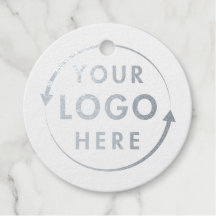 Ihr Logo-Silberstreifen-Geschenk-Tag