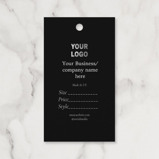 Ihr Logo Social Media QR-Code Geschenkanhänger (Rückseite)