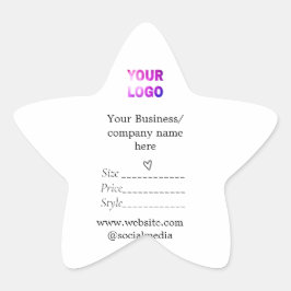 Ihr Logo Social Media QR-Code Stern-Aufkleber