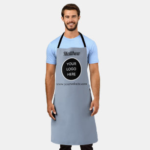 Ihr Logo Staubblau Website Gelb Geschäft Schürze