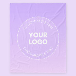 Ihr Logo | Subtile Lavender Ombre Gradient Fleecedecke