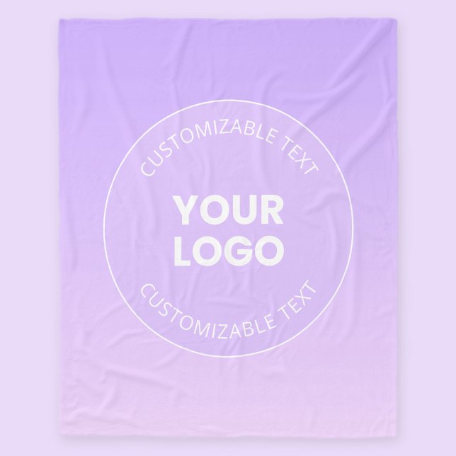 Ihr Logo | Subtiler Lavendel Ombre Gradient Fleecedecke (Von Creator hochgeladen)