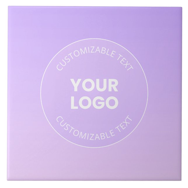 Ihr Logo | Subtiler Lavendel-Ombre-Verlauf Fliese (Vorderseite)
