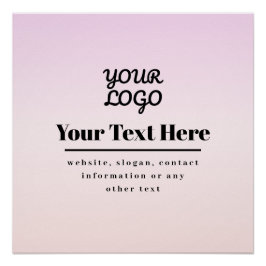 Ihr Logo & Text | Pink & Peach Ombre Poster