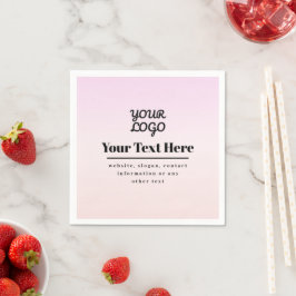 Ihr Logo & Text | Pink & Peach Ombre Serviette