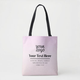 Ihr Logo & Text | Pink & Peach Ombre Tasche