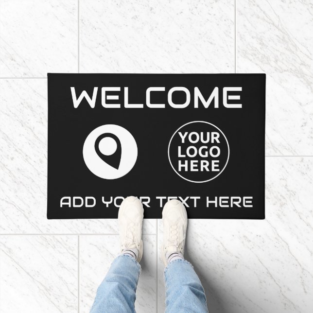 IHR LOGO & TEXT Willkommen Kundenspezifischer Rug  Fußmatte (Indoor)