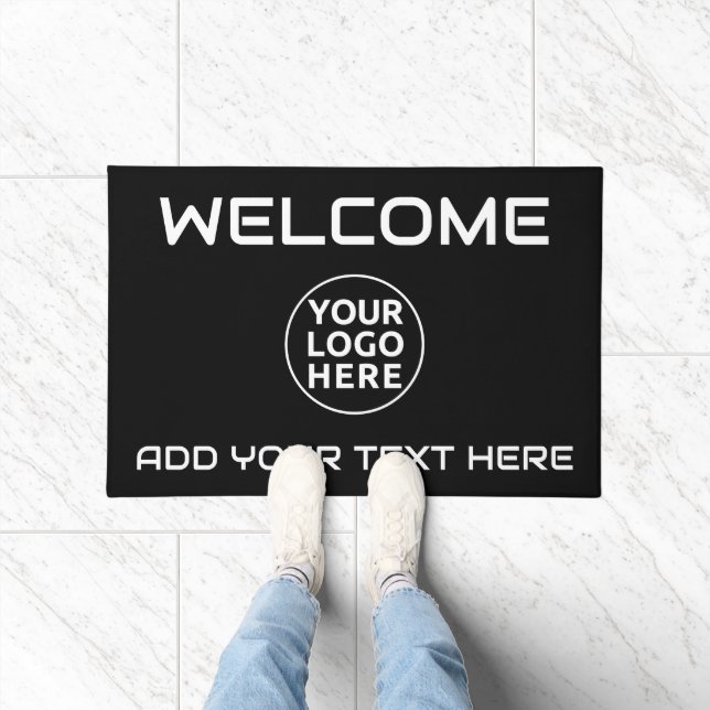 IHR LOGO & TEXT Willkommen Kundenspezifischer Rug  Fußmatte (Indoor)