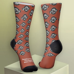 Ihr Logo überall - Weißer Typ - Terra Cotta Socken