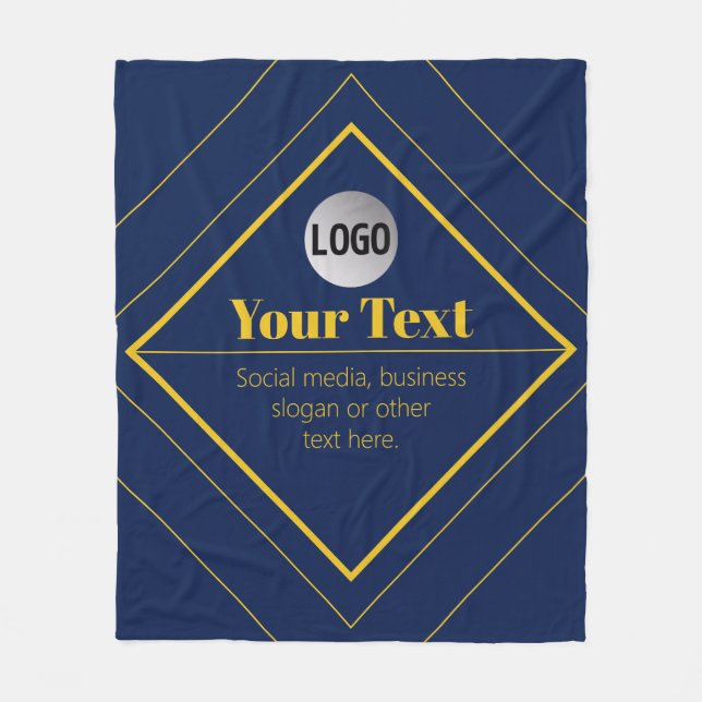 Ihr Logo und anpassbares Design Template Fleecedecke (Vorderseite)