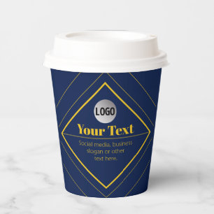 Ihr Logo und anpassbares Design Template Pappbecher