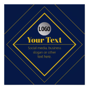 Ihr Logo und anpassbares Design Template Poster