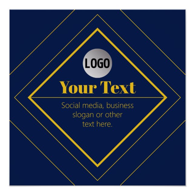 Ihr Logo und anpassbares Design Template Poster (Vorderseite)