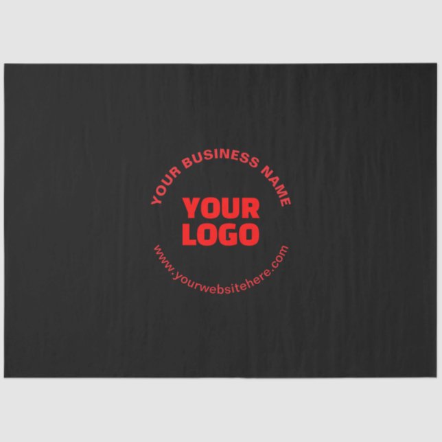 Ihr Logo und bearbeitbarer Rundschreiben, Rot oder Seidenpapier (Vorderseite)