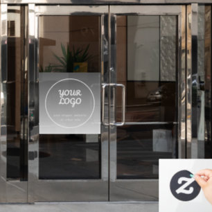 Ihr Logo und bearbeiteter Text Dark Gray Ombre Fensteraufkleber