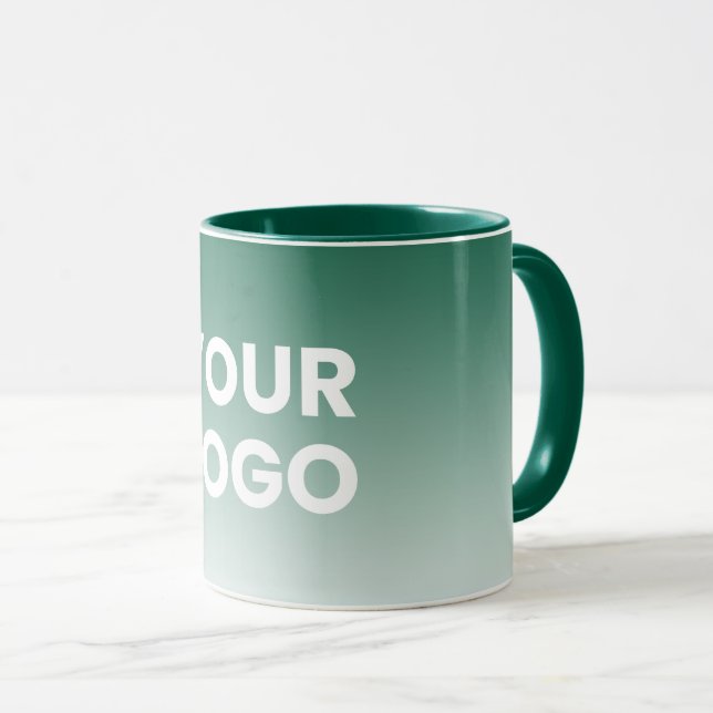 Ihr Logo und die bearbeitbare Hintergrundfarbe Tasse (VorderseiteRechts)