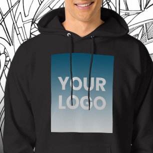 Ihr Logo und editierbarer Hintergrundfarbverlauf  Hoodie
