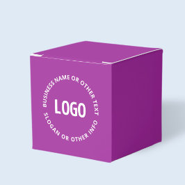 Ihr Logo und Ihr anpassbarer Text | Lila Violett Geschenkschachtel