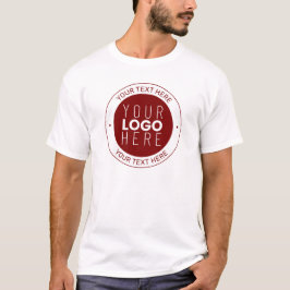 Ihr Logo und Ihr anpassbarer Text | Tiefe Rot/DIY- T-Shirt