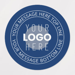 Ihr Logo und Ihr benutzerdefinierbarer Circle Text Etiketten
