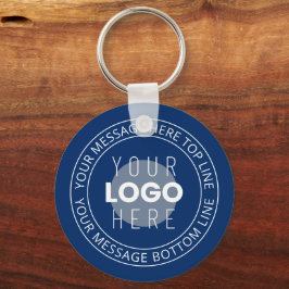 Ihr Logo und Ihr benutzerdefinierbarer Circle Text Schlüsselanhänger