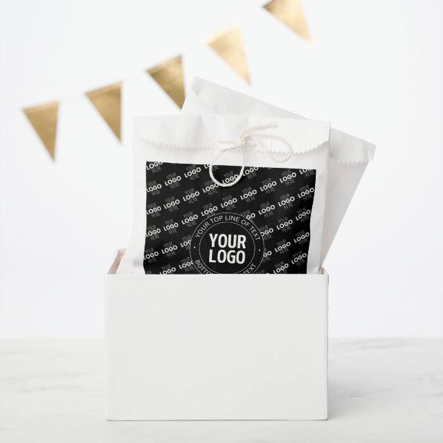 Ihr Logo und Ihr benutzerdefinierter Text mit Logo Geschenktütchen (Party)