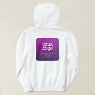 Ihr Logo und Ihr stylisches Licht bis dunkel Lila  Hoodie