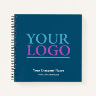 Ihr Logo und Ihre Website, Ocean Blue Werbung Notizbuch