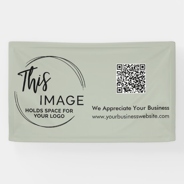 Ihr Logo und QR-Code Business Promo-Seite Banner (Horizontal)