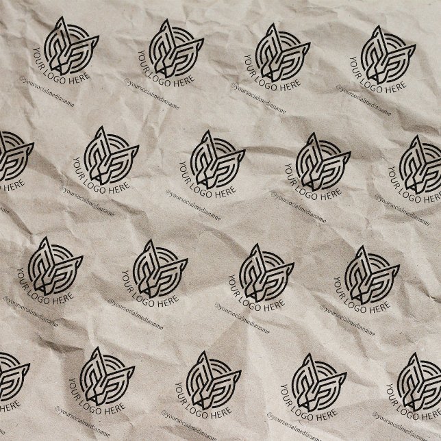 Ihr Logo und soziale Medien, Verpackungsgeschäft Gummistempel (Von Creator hochgeladen)