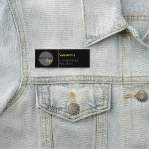 IHR LOGO-UNTERNEHMEN BRANDED BUSINESS BESCHÄFTIGTE NAMENSSCHILD