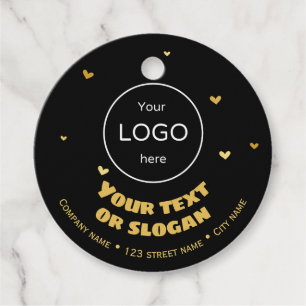 Ihr Logo Unternehmen Geschenk Verpackung schwarz Geschenkanhänger