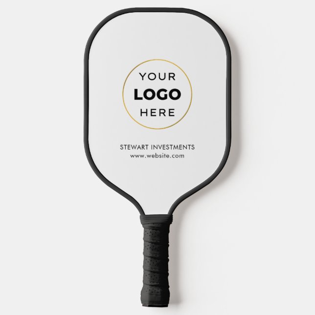 Ihr Logo-Unternehmen - Weiß Pickleball Schläger (Rückseite)