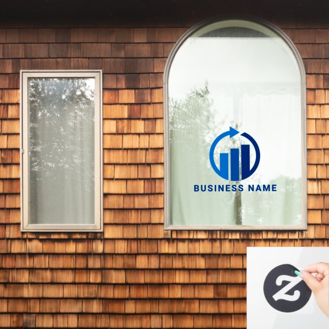 Ihr Logo | Wirtschaftsprüfer Moderner Minimalistis Fensteraufkleber (Fenster Zuhause)