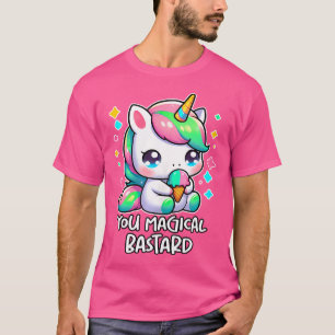 Ihr magischer Bastard Einhorn entwirft Angry Unico T-Shirt