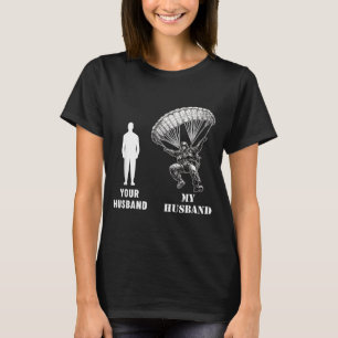 Ihr Mann vs mein Mann Luftlandefallschirmspringer T-Shirt