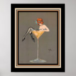 "Ihr Martini" 1920 Art Deco Print Poster<br><div class="desc">"Ihr Martini",  Art Deco von 1920,  Druck von Henry Clive</div>