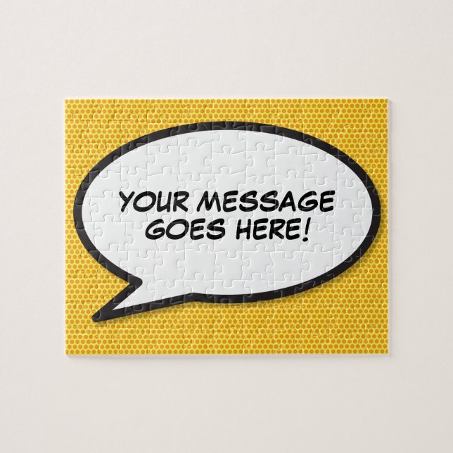 Ihr Message Speech Bubble Fun Retro Comic Book (Horizontal)
