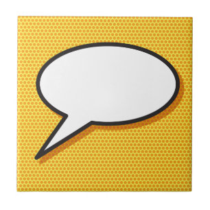 Ihr Message Speech Bubble Fun Retro Comic Book Fliese
