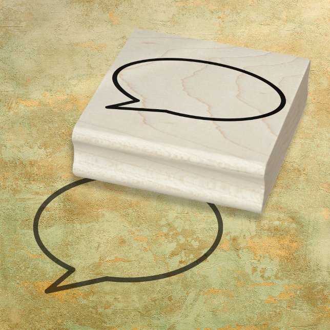 Ihr Message Speech Bubble Fun Retro Comic Book Gummistempel (Your Message Speech Bubble Fun Retro Comic Book Rubber Stamp)