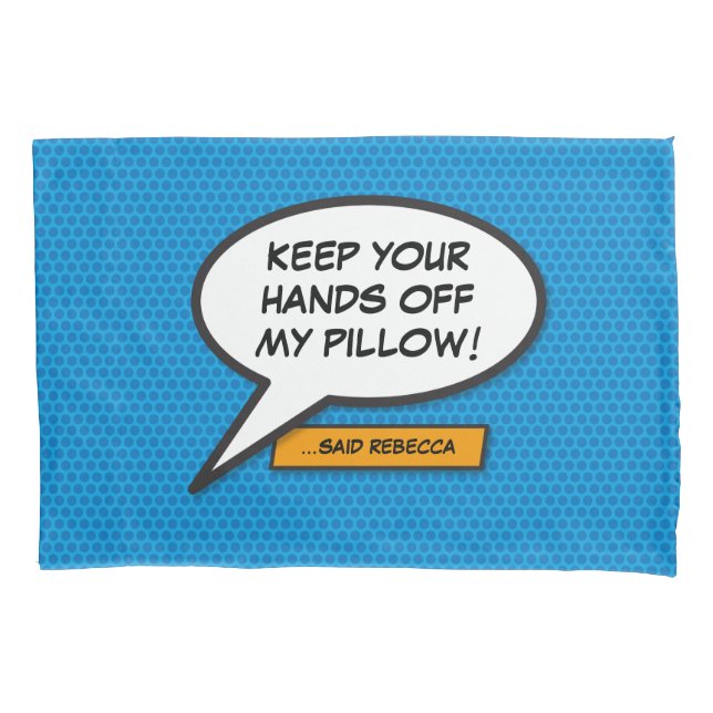 Ihr Message Speech Bubble Fun Retro Comic Book Kissenbezug (Vorderseite)