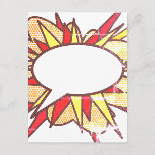 Ihr Message Speech Bubble Fun Retro Comic Book Postkarte