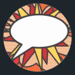 Ihr Message Speech Bubble Fun Retro Comic Book Runder Aufkleber<br><div class="desc">Comic Buch Pop ist inspirierte Aufkleber, die ein großes Geschenk für Sie, Ihre Freunde oder Ihre Familie. Ideal für Hochzeiten, Brautpartys, Babyduschen, Taufen, Verlobungsfeiern, Jubiläumsfeiern, Abschlüsse, Geburtstagsfeiern und andere besondere Veranstaltungen das ganze Jahr über! Cooles, trendiges und lustiges Design, das den wackeligen Zap Pow in den Tag legt. Passen Sie...</div>