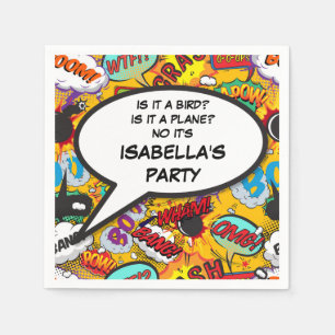 Ihr Message Speech Bubble Fun Retro Comic Book Serviette