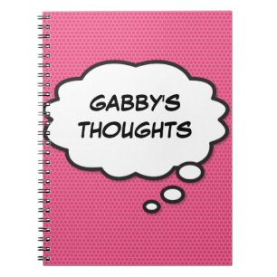 Ihr Message Thread Bubble Fun Retro Comic Book Notizblock
